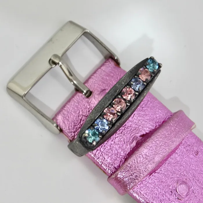 Watches Vintage by Misty Moschino 1980s Pink Crystal Watch