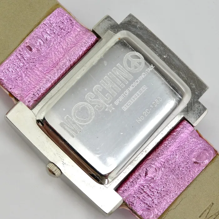 Watches Vintage by Misty Moschino 1980s Pink Crystal Watch