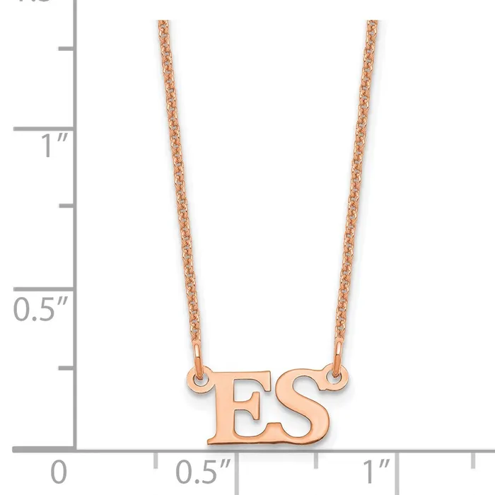WB Choice Jewelry 14K Rose Gold Small Initial NecklaceWBCXNA654R Necklaces WB Choice Jewelry 14K Rose Gold Small Initial NecklaceWBCXNA654R Necklaces