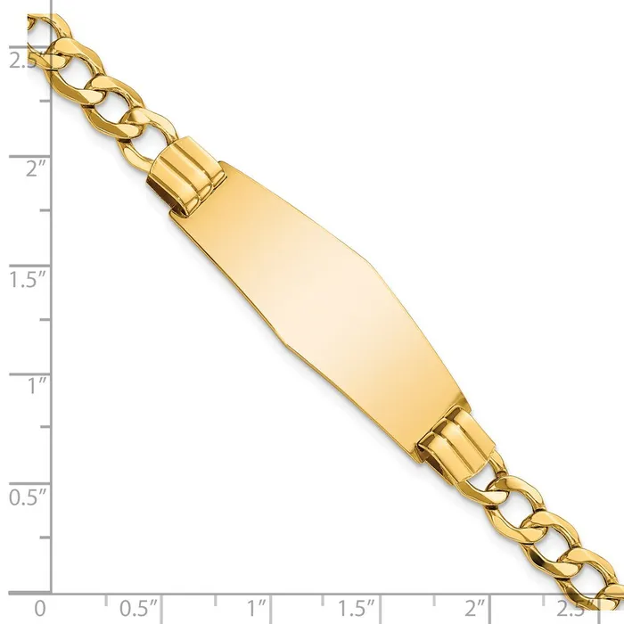 WB Choice Jewelry Bracelets 14k SemiSolid Soft Diamond Shape Curb Link ID BraceletWBCDCID111C7 WB Choice Jewelry Bracelets 14k SemiSolid Soft Diamond Shape Curb Link ID BraceletWBCDCID111C7