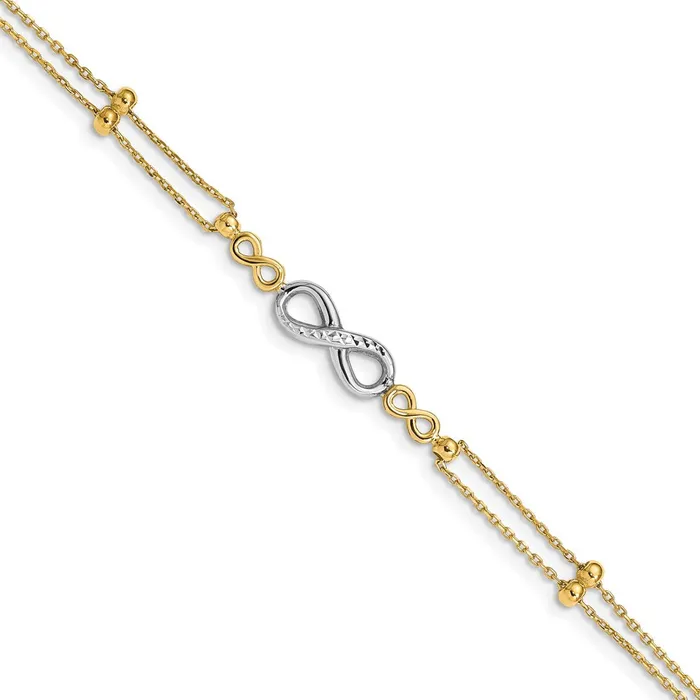 WB Choice Jewelry Bracelets 14K Twotone Polished DC MultiStrand Infinity BraceletWBCFB154275 WB Choice Jewelry Bracelets 14K Twotone Polished DC MultiStrand Infinity BraceletWBCFB154275