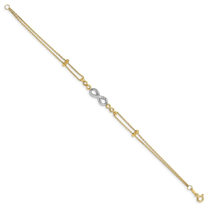 WB Choice Jewelry Bracelets 14K Twotone Polished DC MultiStrand Infinity BraceletWBCFB154275 WB Choice Jewelry Bracelets 14K Twotone Polished DC MultiStrand Infinity BraceletWBCFB154275