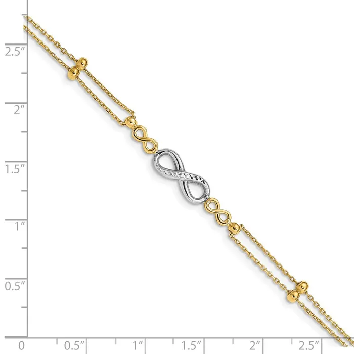 WB Choice Jewelry Bracelets 14K Twotone Polished DC MultiStrand Infinity BraceletWBCFB154275 WB Choice Jewelry Bracelets 14K Twotone Polished DC MultiStrand Infinity BraceletWBCFB154275