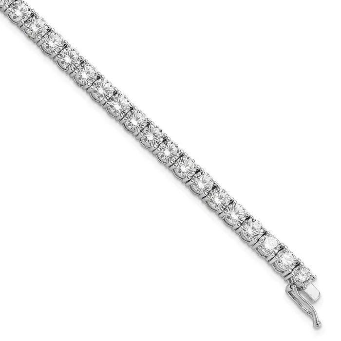 WB Choice Jewelry Bracelets Sterling Silver Rhodium Plated CZ 7in BraceletWBCQG34917 WB Choice Jewelry Bracelets Sterling Silver Rhodium Plated CZ 7in BraceletWBCQG34917
