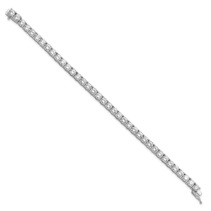 WB Choice Jewelry Bracelets Sterling Silver Rhodium Plated CZ 7in BraceletWBCQG34917 WB Choice Jewelry Bracelets Sterling Silver Rhodium Plated CZ 7in BraceletWBCQG34917