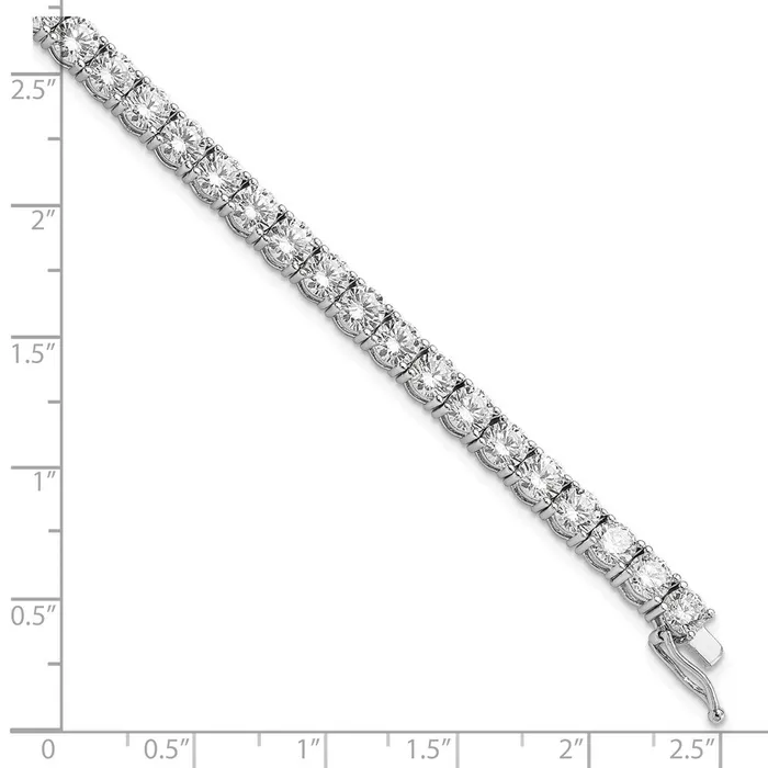 WB Choice Jewelry Bracelets Sterling Silver Rhodium Plated CZ 7in BraceletWBCQG34917 WB Choice Jewelry Bracelets Sterling Silver Rhodium Plated CZ 7in BraceletWBCQG34917