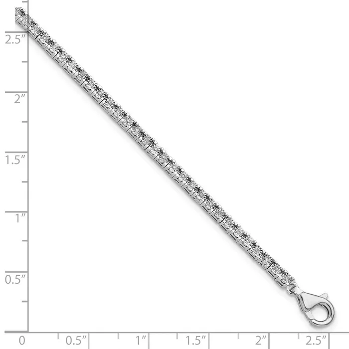 WB Choice Jewelry Bracelets Sterling Silver Rhodiumplated Diam Tennis BraceletWBCQDX1118 WB Choice Jewelry Bracelets Sterling Silver Rhodiumplated Diam Tennis BraceletWBCQDX1118