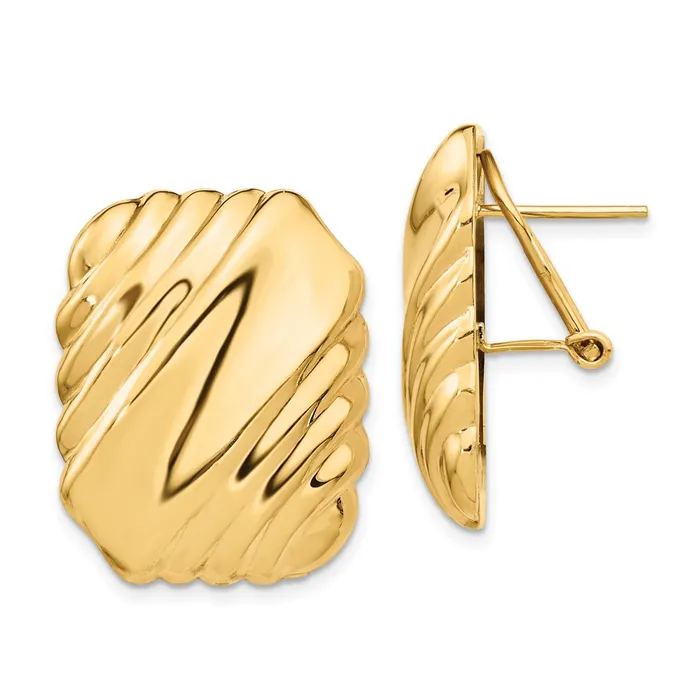 WB Choice Jewelry Earrings 14k Omega Post EarringsWBCH964