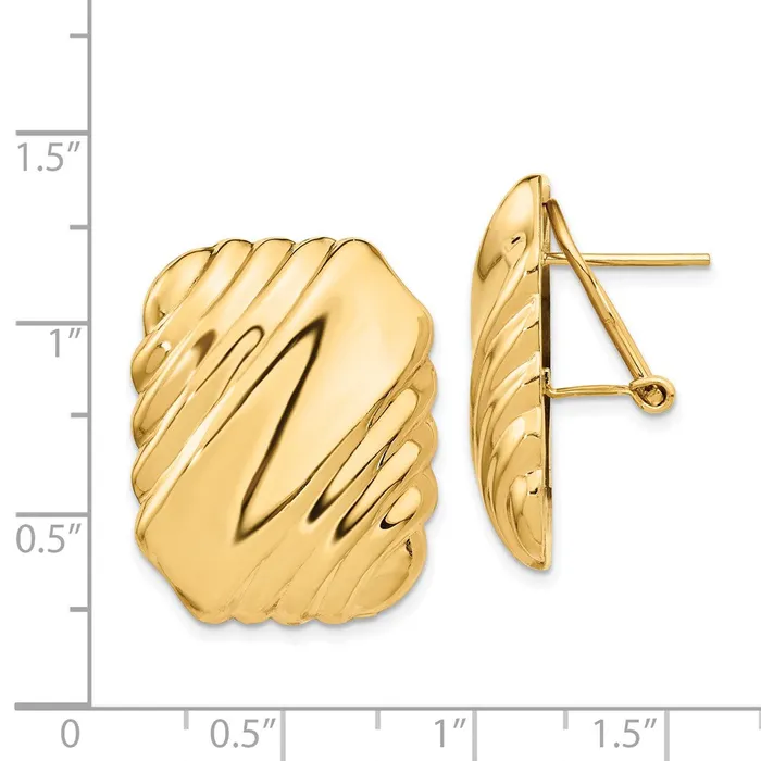 WB Choice Jewelry Earrings 14k Omega Post EarringsWBCH964 WB Choice Jewelry Earrings 14k Omega Post EarringsWBCH964