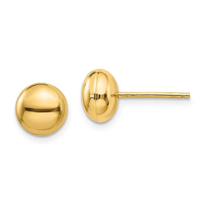 WB Choice Jewelry Earrings 14k Polished 8mm Button Post EarringsWBCH1022
