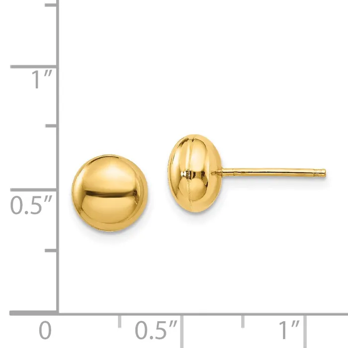 WB Choice Jewelry Earrings 14k Polished 8mm Button Post EarringsWBCH1022 WB Choice Jewelry Earrings 14k Polished 8mm Button Post EarringsWBCH1022