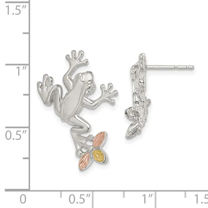 WB Choice Jewelry Earrings Sterling Silver 12K Frog Post EarringsWBCQBH145 WB Choice Jewelry Earrings Sterling Silver 12K Frog Post EarringsWBCQBH145