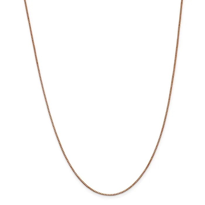 WB Choice Jewelry Necklaces 14k Rose Gold 10mm Box ChainWBCRSC330