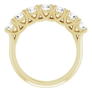 WB Choice Jewelry Rings 14K Yellow 38 mm Round SevenStone Anniversary Band Mounting 12282960010PSTWBC WB Choice Jewelry Rings 14K Yellow 38 mm Round SevenStone Anniversary Band Mounting 12282960010PSTWBC