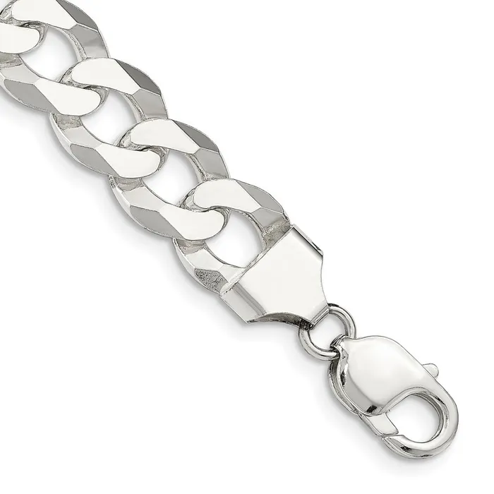 WB Choice Jewelry Rings Sterling Silver 13mm Beveled Curb ChainWBCQFB3108 WB Choice Jewelry Rings Sterling Silver 13mm Beveled Curb ChainWBCQFB3108