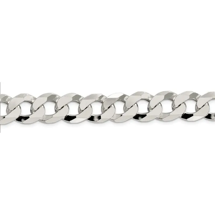 WB Choice Jewelry Rings Sterling Silver 13mm Beveled Curb ChainWBCQFB3108 WB Choice Jewelry Rings Sterling Silver 13mm Beveled Curb ChainWBCQFB3108