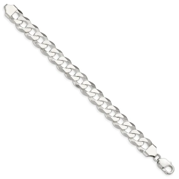 WB Choice Jewelry Rings Sterling Silver 13mm Beveled Curb ChainWBCQFB3108 WB Choice Jewelry Rings Sterling Silver 13mm Beveled Curb ChainWBCQFB3108