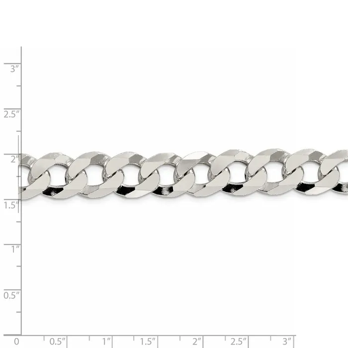 WB Choice Jewelry Rings Sterling Silver 13mm Beveled Curb ChainWBCQFB3108 WB Choice Jewelry Rings Sterling Silver 13mm Beveled Curb ChainWBCQFB3108