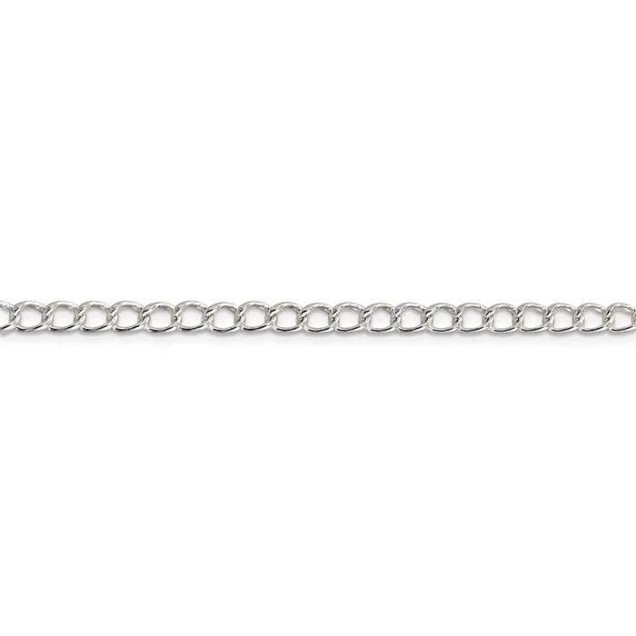 WB Choice Jewelry Rings Sterling Silver 45mm Half round Wire Open Curb ChainWBCQPE5818 WB Choice Jewelry Rings Sterling Silver 45mm Half round Wire Open Curb ChainWBCQPE5818