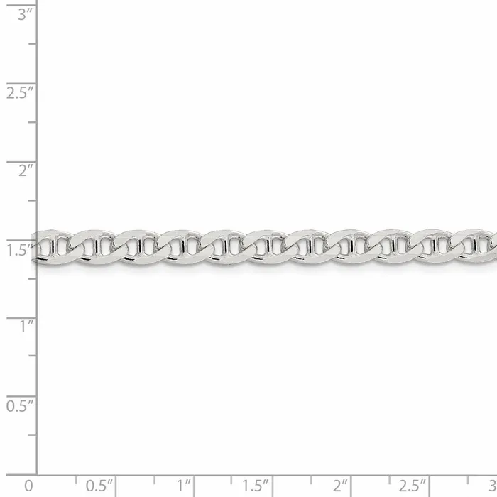 WB Choice Jewelry Rings Sterling Silver 57mm Flat Cuban Anchor ChainWBCQFAN15020 WB Choice Jewelry Rings Sterling Silver 57mm Flat Cuban Anchor ChainWBCQFAN15020