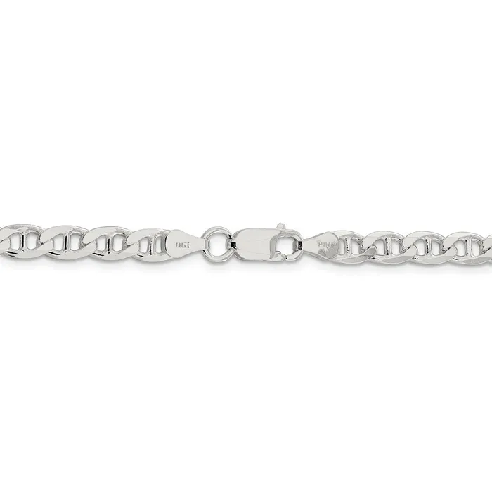 WB Choice Jewelry Rings Sterling Silver 57mm Flat Cuban Anchor ChainWBCQFAN15020 WB Choice Jewelry Rings Sterling Silver 57mm Flat Cuban Anchor ChainWBCQFAN15020