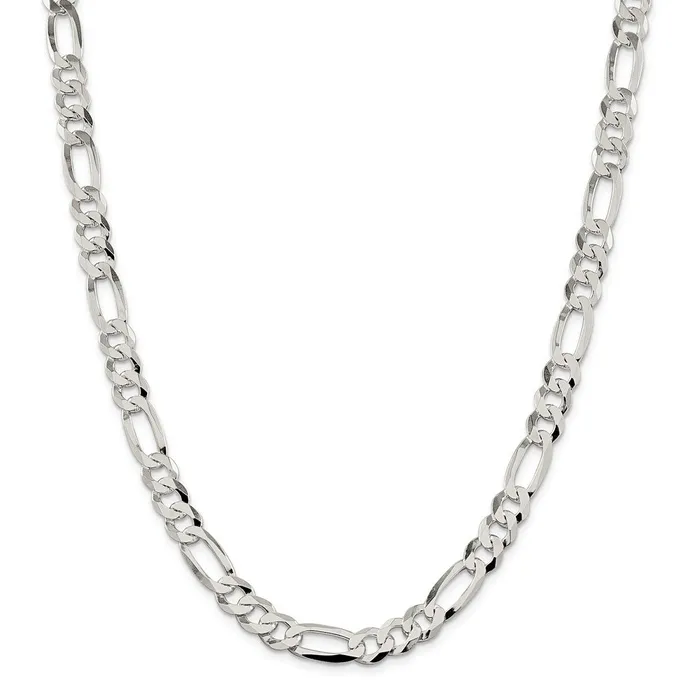WB Choice Jewelry Rings Sterling Silver 85mm Lightweight Flat Figaro ChainWBCQMB22018