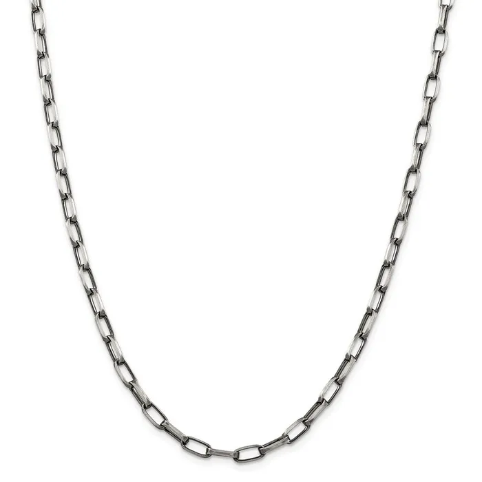 WB Choice Jewelry Rings Sterling Silver Antiqued 48mm Elongated Open Link ChainWBCQFC13922 WB Choice Jewelry Rings Sterling Silver Antiqued 48mm Elongated Open Link ChainWBCQFC13922