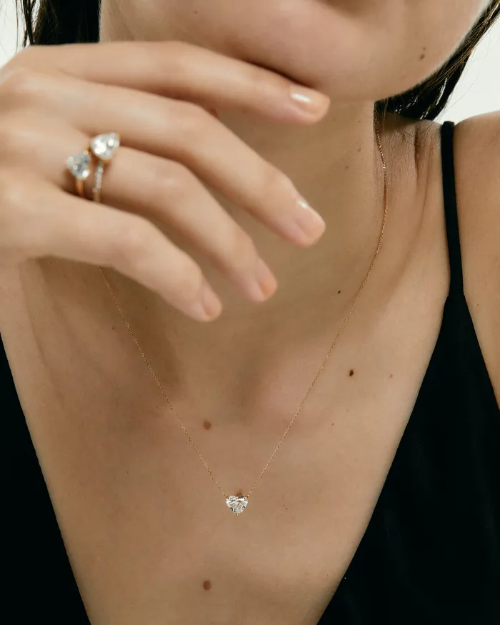 1ct Heart Diamond Plain Ring PRMAL Rings 1ct Heart Diamond Plain Ring PRMAL Rings