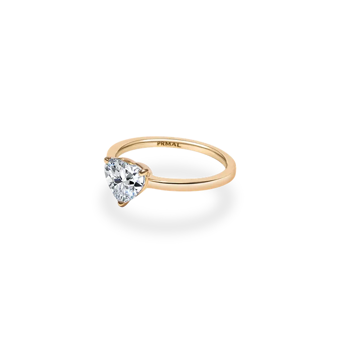 1ct Heart Diamond Plain Ring PRMAL Rings 1ct Heart Diamond Plain Ring PRMAL Rings