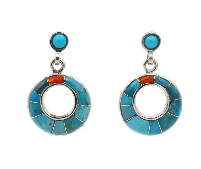 Ben Nighthorse Earrings Double Circle Earrings