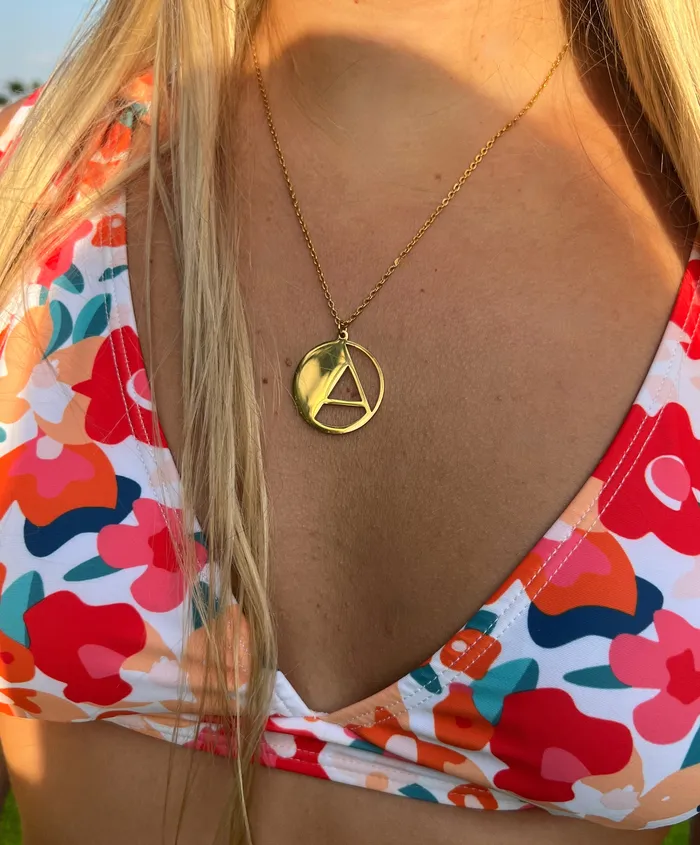 bubs sass Necklaces retro gold initial necklace