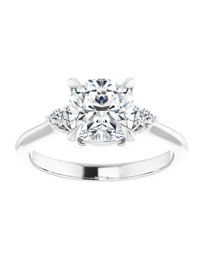Engagement Ring with Diamond Sides 08 ct tw acredo USA Rings