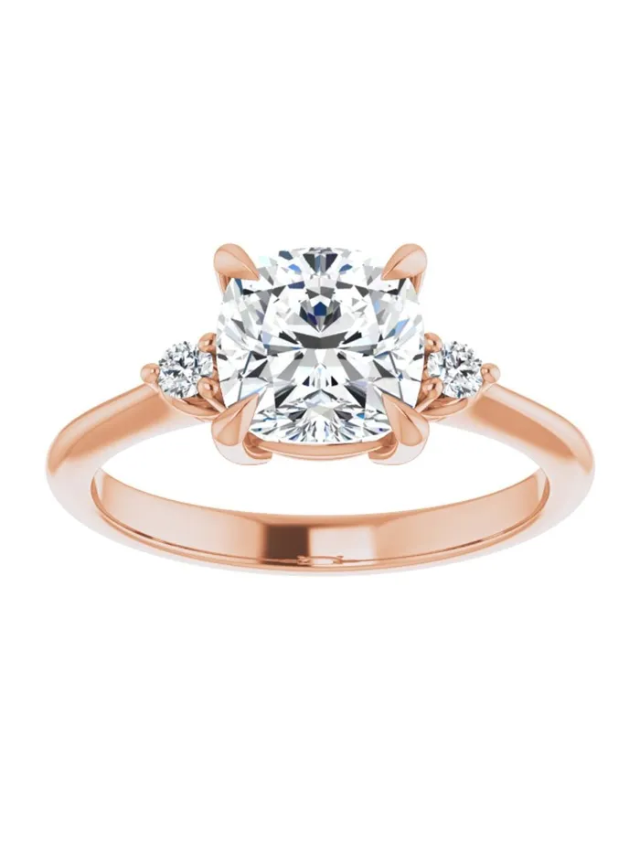 Engagement Ring with Diamond Sides 08 ct tw acredo USA Rings