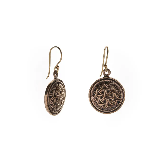 Killarney celtic jewelry Earrings Round Bronze Eternity Earrings