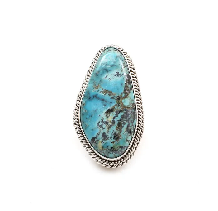 Morenci Turquoise Ring Artie Yellowhorse Rings