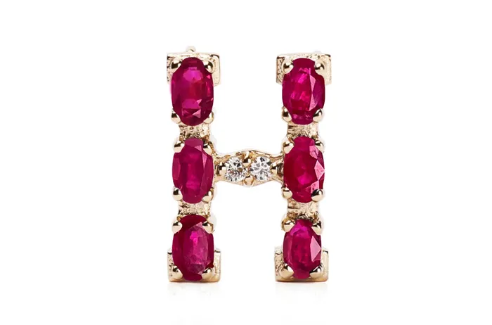 Necklaces Albert Hern Cufflinks Letter H Initial 18kt Gold