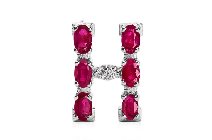 Necklaces Albert Hern Cufflinks Letter H Initial 18kt Gold