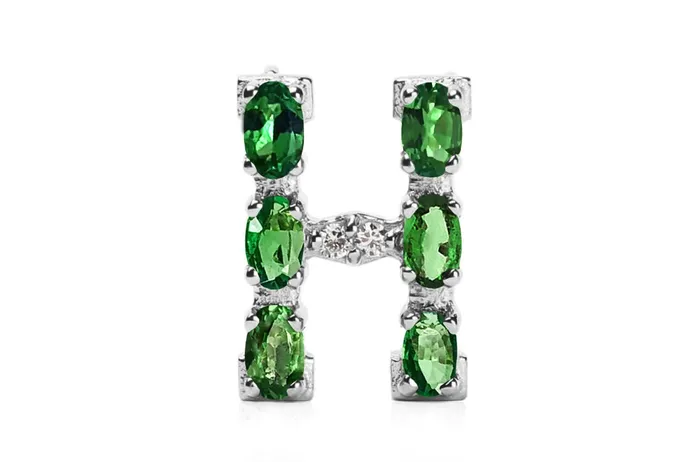 Necklaces Albert Hern Cufflinks Letter H Initial 18kt Gold