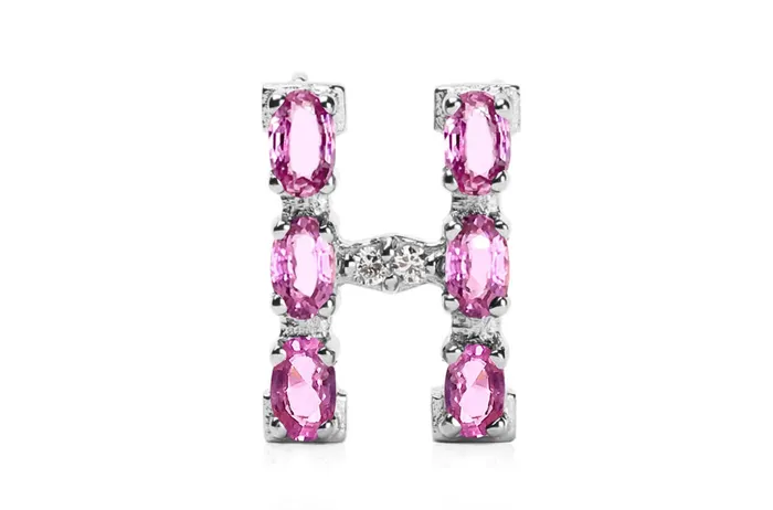 Necklaces Albert Hern Cufflinks Letter H Initial 18kt Gold