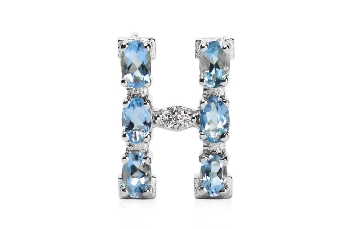 Necklaces Albert Hern Cufflinks Letter H Initial 18kt Gold