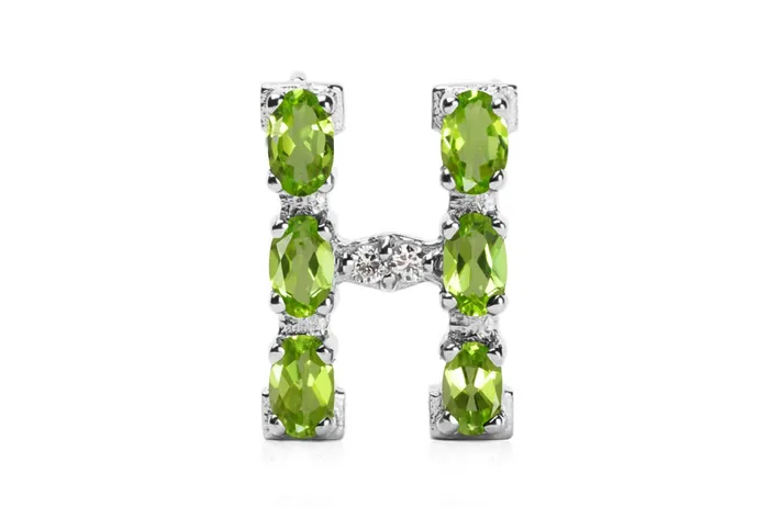 Necklaces Albert Hern Cufflinks Letter H Initial 18kt Gold