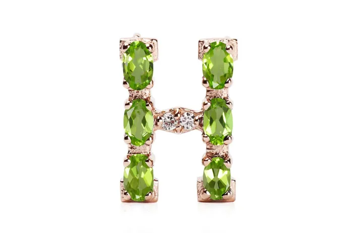 Necklaces Albert Hern Cufflinks Letter H Initial 18kt Gold