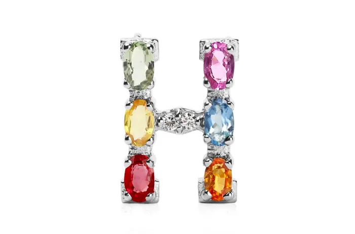 Necklaces Albert Hern Cufflinks Letter H Initial 18kt Gold