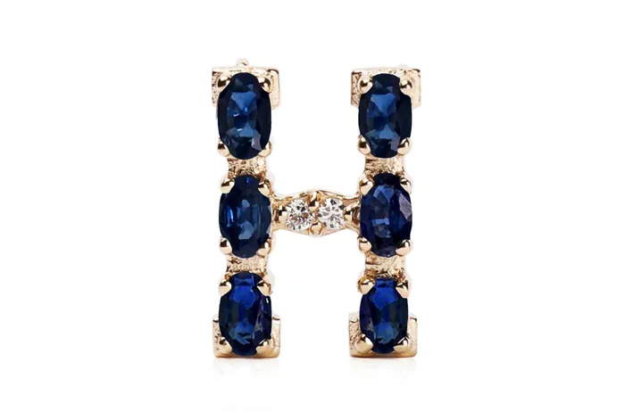 Necklaces Albert Hern Cufflinks Letter H Initial 18kt Gold