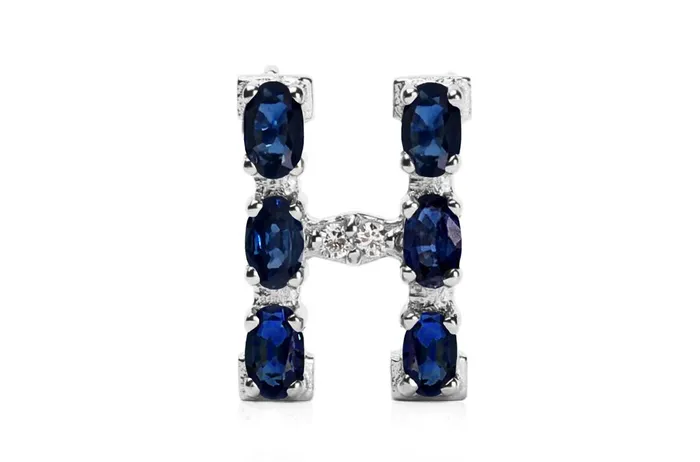 Necklaces Albert Hern Cufflinks Letter H Initial 18kt Gold