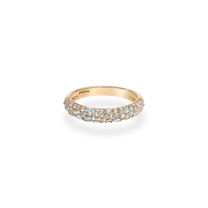 PRMAL Rings Mixture Pave Dome Ring