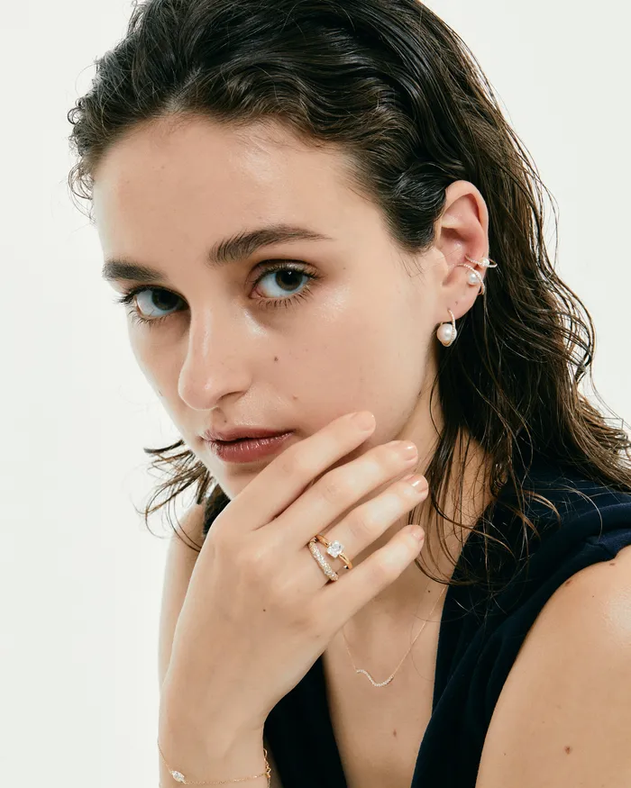 PRMAL Rings Mixture Pave Dome Ring PRMAL Rings Mixture Pave Dome Ring
