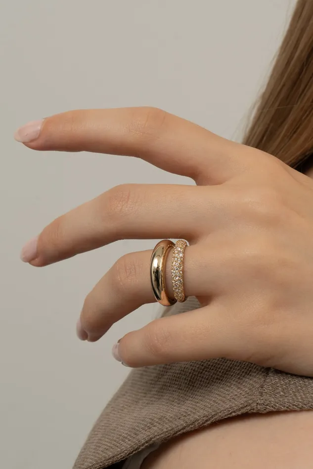 PRMAL Rings Mixture Pave Dome Ring PRMAL Rings Mixture Pave Dome Ring