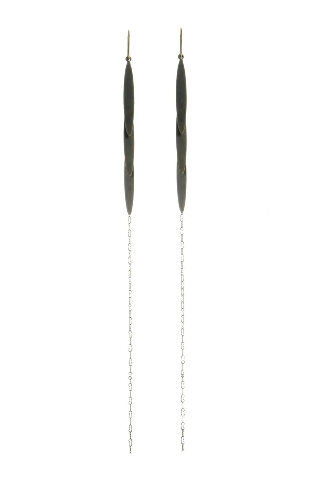 Rebel Designs Inc Earrings Triple Brass Leaf Earrings