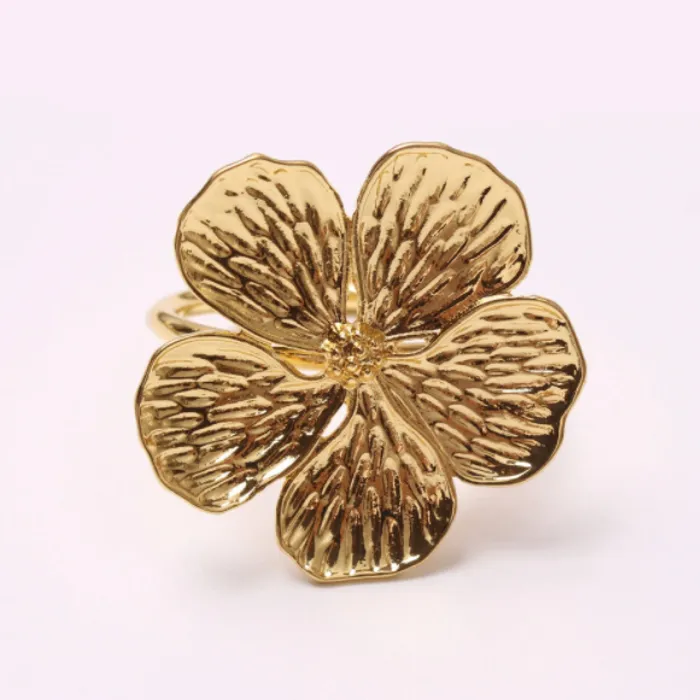 Rings ClaudiaG Home 5 Leaf Flower Napkin Ring Set of 6